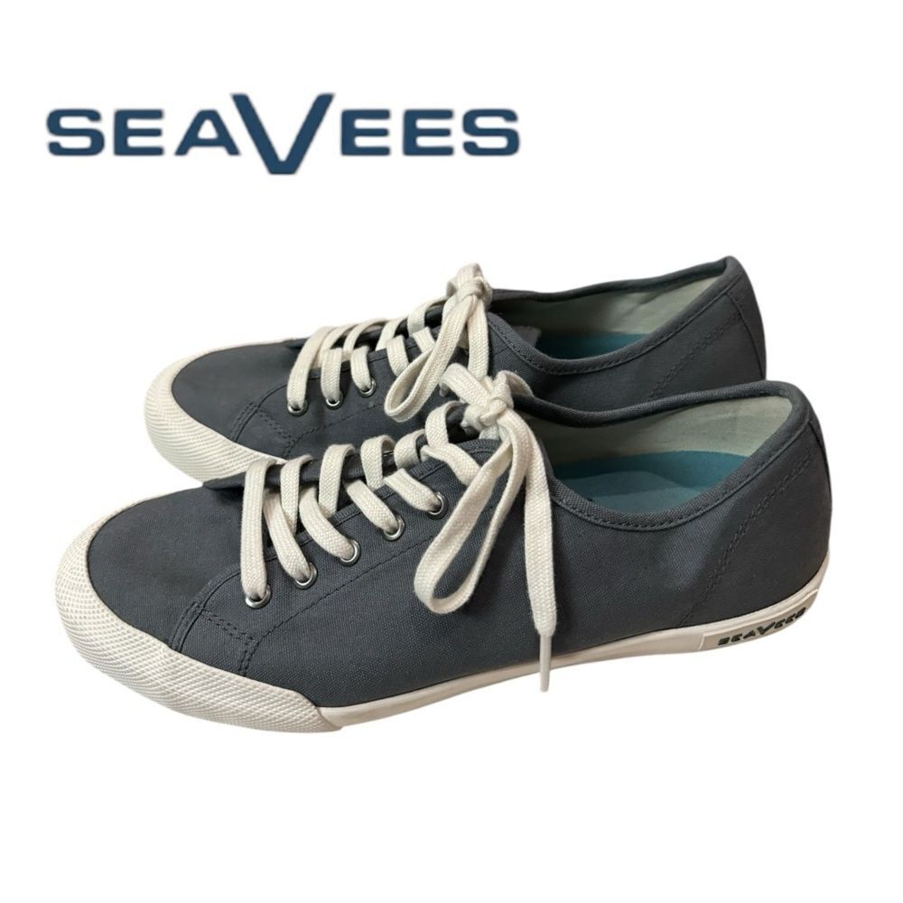 SeaVees Monterey Slate Navy Cotton Canvas Original Sneakers 9